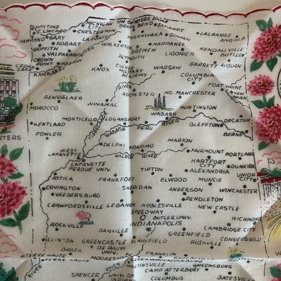 Vintage Ranshaw 1960’s Indiana Hankie - Picture 6 of 8